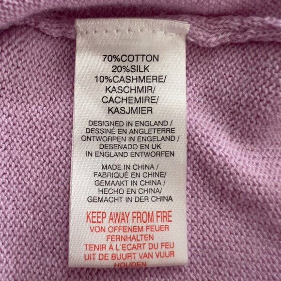 CRUSH Lilac Knit Mini Dress – Collared Button Front | Cotton Silk Cashmere Blend - Picture 8 of 11